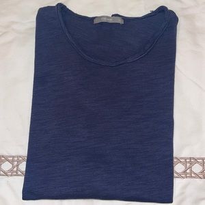 Y Two Jeans Navy Blue Slub Knit Crew Neck T-shirt